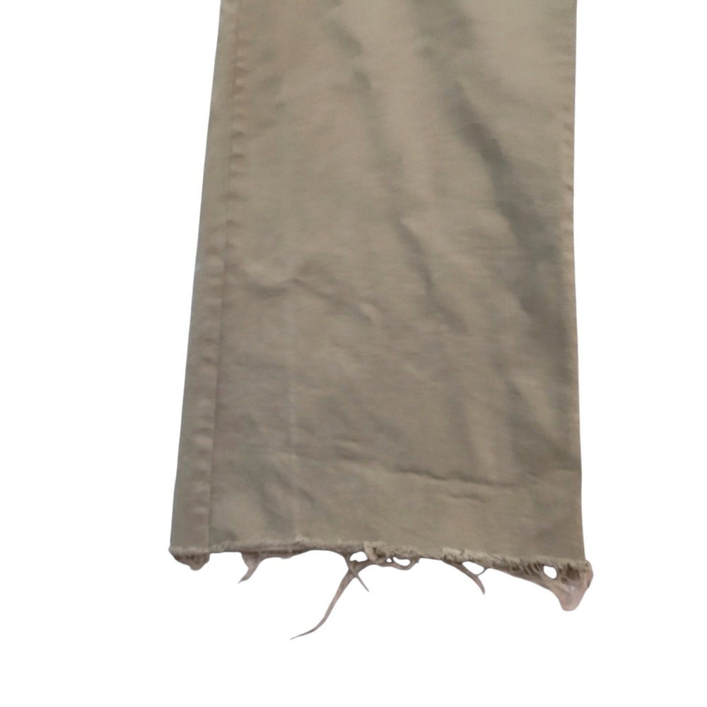 OAT New York Women Olive Green Wide Leg Cargo Pants Raw Hem Size 10 / 30 - Picture 2 of 9